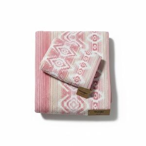 Wrangler Pink & White Bath Towels Set – New With Tags